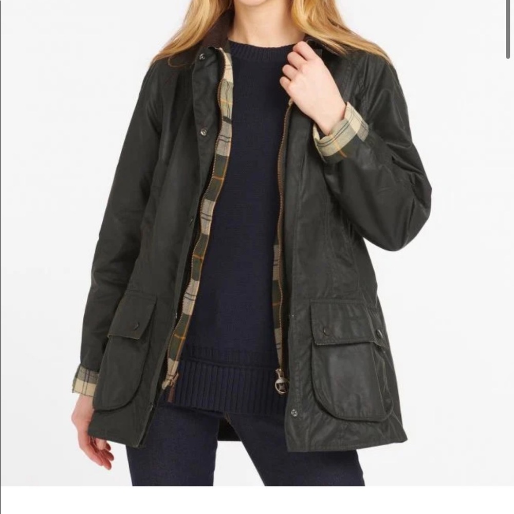 Barbour Beadnell Wax Jacket size 2